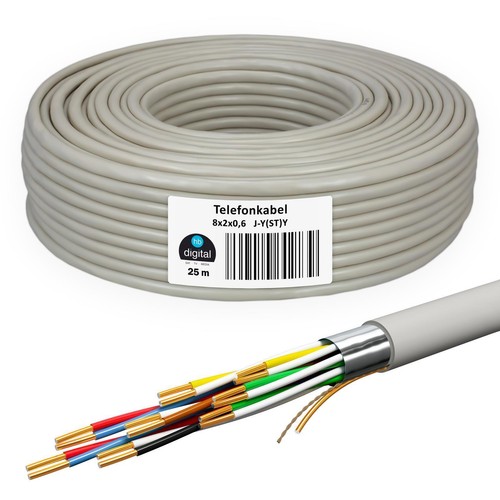 Telefonkabel 25m x 0 6 - 8, 2