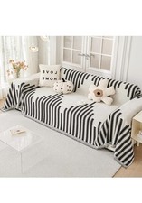 Schwarzer Sofabezug 3 Sitzer