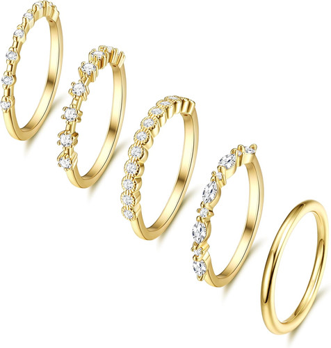 Stück gold ring damen - 5,