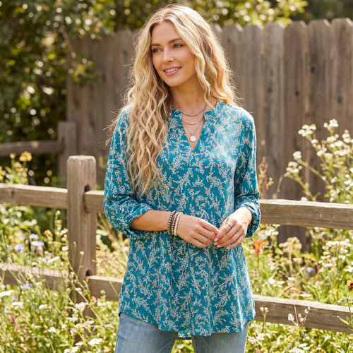 Dear scarlett teal botanical - dear, l