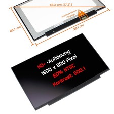 17,3" LED Display matt passend für AUO B173RTN03.0 WSXGA 1600x900