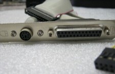 COM Slotblende Retro Slotblech 25pin D-Sub female, 9 pol male, Mini-Din