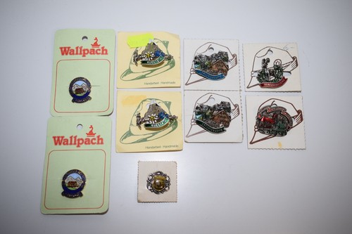 Vintage alpen wander hut - hut, pins