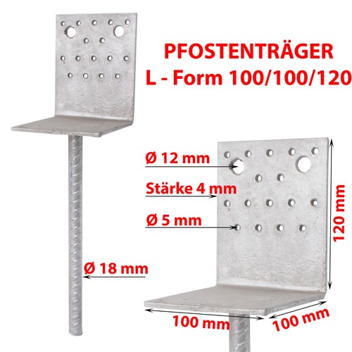 Pfostenträger form - pfostenträger, l-form