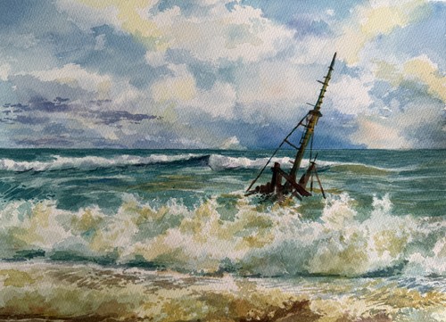Aquarellbild original 40x30 - aquarellbild,