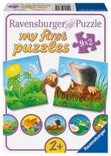 Tiere im Garten. Puzzle 9 x 2
