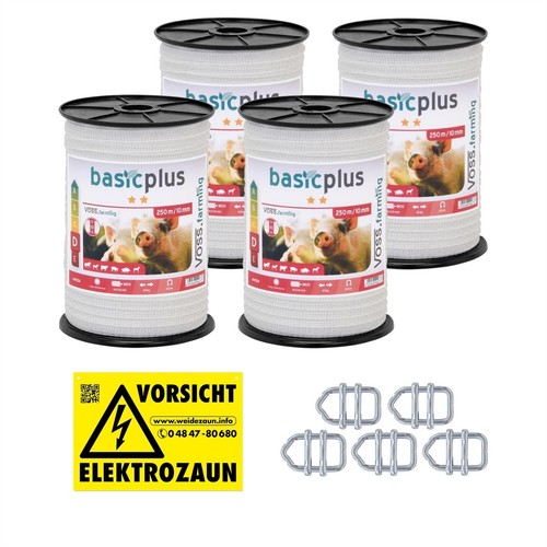1000m 10mm weidezaun band - weidezaun,