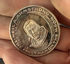 Silbermünze * Neil Armstrong * First Man In The Moon