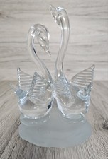 Glasfigur Schwan Skulptur 20