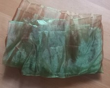 Organzastoff Organza grün  orange  Dekostoff  0,37 X 2,80m zum Basteln 