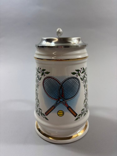 Bierkrug mit zinndeckel - bierkrug,