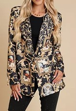 SCHIFFHAUER MUNICH® Blazer, Knopf Reverskragen elastische Ware leger weit