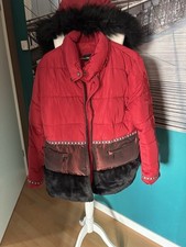 Winterjacke Desigual Größe 42 Rot Mit Kapuze 