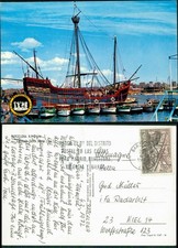 Barcelona Hafen, Carabela Segelschiff SANTA MARIA (Schiff Schiffsname) 1972