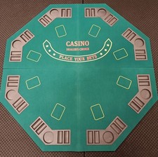 Pokertisch-Auflage, achteckig, faltbar, mit Tasche