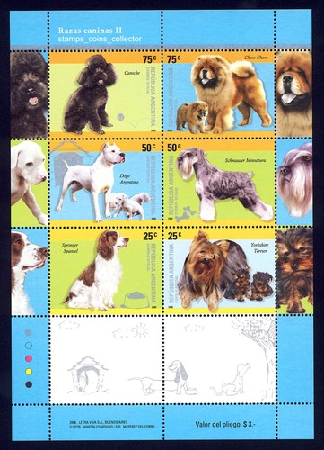 Argentinien 3056 3061 hunde - **,