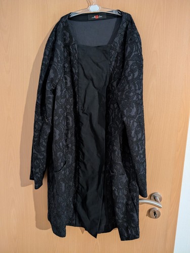 Schwarzer mantel spitze 48 - mantel, gr