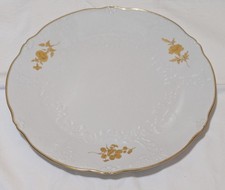 Meissen Kuchen Beilagenplatte Neumarseille Goldblume / Goldzweig 2. Wahl D 38 cm