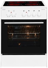 Exquisit Elektro-Standherd ECM 6-4 BZ | Glaskeramik-Kochfeld | 61 Liter Garraum