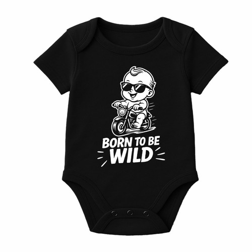 Kurzarm babybody mit druck - mit,