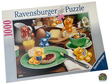 Neuwertig Ravensburger Puzzle 1000 Gelini beim Frühstück 15869 Bär 2002 Gummibär