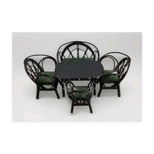 Kinder | Essgruppe aus Rattan | 50er | 5teilig 