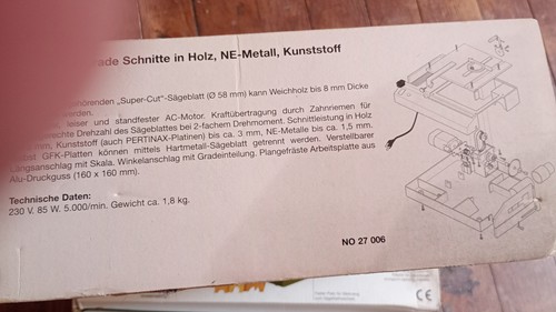 Proxxon tischkreissäge 230 - tischkreissäge,