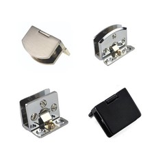 Glastür Scharnier 5-10mm Türbeschlag Türband Holz Glas Vitrine Edelstahl Chrom