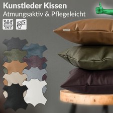 Kissenbezüge Kunstleder Dekokissen Atmungsaktiv Kissenhülle Kissen Lederkissen
