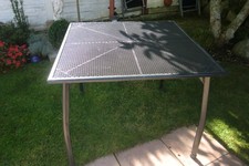 Gartentisch Metalltisch 90x90 Eisengrau
