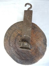 Alte Seilrolle Eichenholz