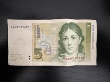5 DM Banknote Schein, Selten -