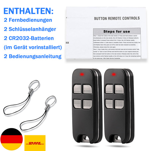 2stück garagentor handsender - garagentor,