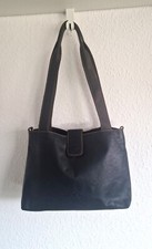 Tasche, Schultertasche aus Echtleder von Rowallan, schwarz-braun