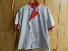 Fleischerjacke/Kittel / Verkauf GR 52 rot/weiss Streifen Top Zustand