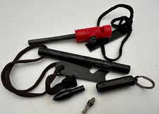 3er Set Feuerstein Zündstein Feuerstarter Set Outdoor Survival Camping Kompass