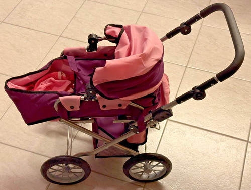 Puppenkinderwagen rosa lila - puppenkinderwagen, rosa/lila