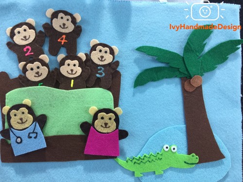 Fünf kleine affen fingerpuppe - fünf,