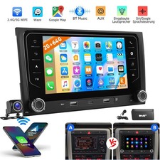 4+64GB BT FM Android 14 GPS Autoradio DAB+ für AUDI A4 S4 RS4 8E RNS-E SEAT EXEO