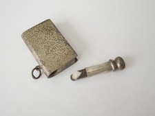 Antikes Streichfeuerzeug BRUDRO 355 Alpaka um 1930-15,6 g/4,6 x 2,3 x 0,8 cm