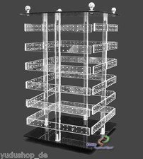 Acryl Ohrringständer Tisch-Vitrine Schmuckständer Drehbar vielseitig