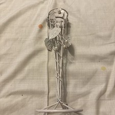 Metall Deko Fensterbank Weiß Rostig Antik Blumen  Florale Dekoration Edel Schick