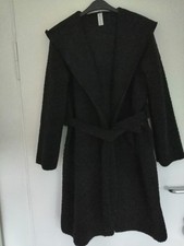 Teddy Mantel mit Kaputze gr 38/40 Schwarz