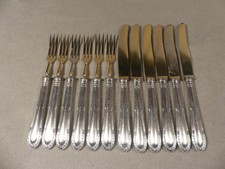 altes Obstbesteck 6 Personen 12 Teile 90er Silberauflage