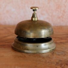 antike alte Tischklingel Rezeption Tischglocke Bronze sehr alt mit Patina