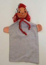 Alte Handpuppe MÄDCHEN rote