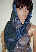 langer Schal nacht-blau 150 cm