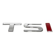 Schriftzug Logo TSI Chrom Rot