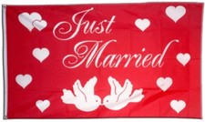 Fahne Just Married Flagge