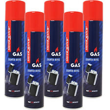 Silver Match Feuerzeuggas Nachfüller - 300 ml Dose (5er Pack) - mit Adaptern